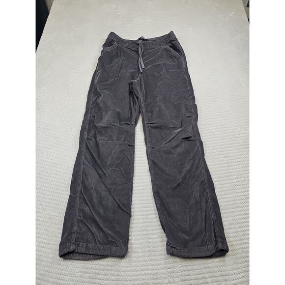 Hollister Pants Mens Medium Long Gray Corduroy Elastic Waist Baggy Parachute - Picture 1 of 7